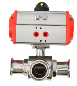 Pneumatic Sanitary Ball Valve - representative configuration