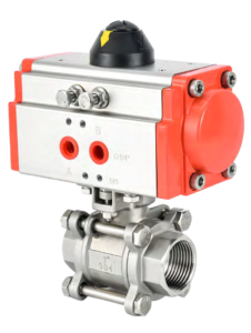 Pneumatic Three-Piece Ball Valve - representative configuration
