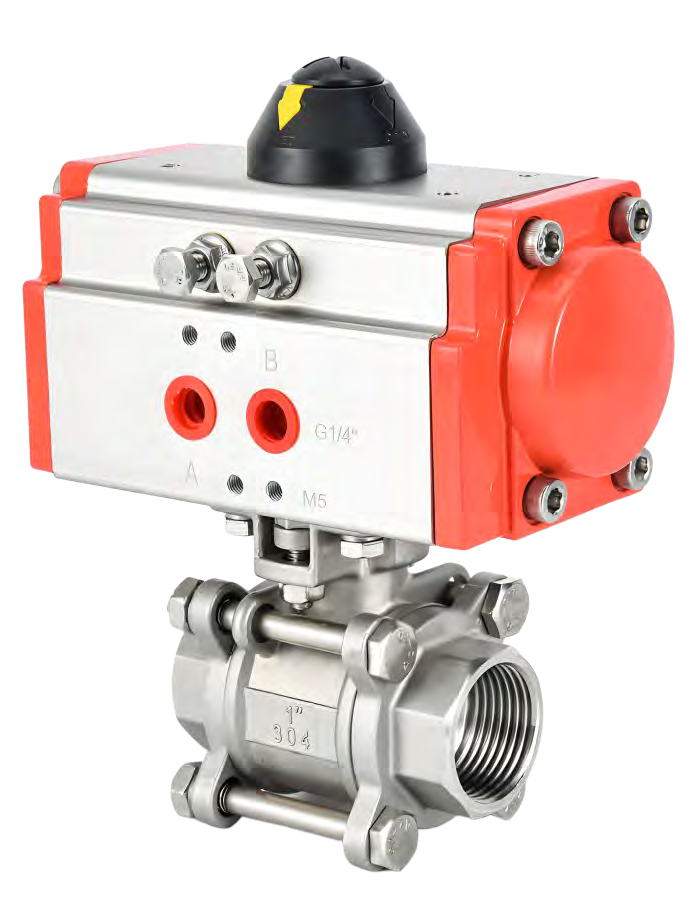 Pneumatic Three-Piece Ball Valve
