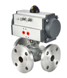 Pneumatic Three-Way Ball Valve - representative configuration