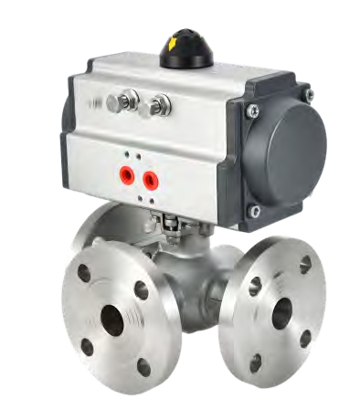 Pneumatic Three-Way Ball Valve