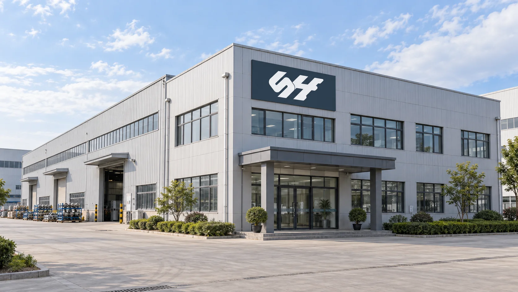 Factory exterior image supplied for the SHE company page.