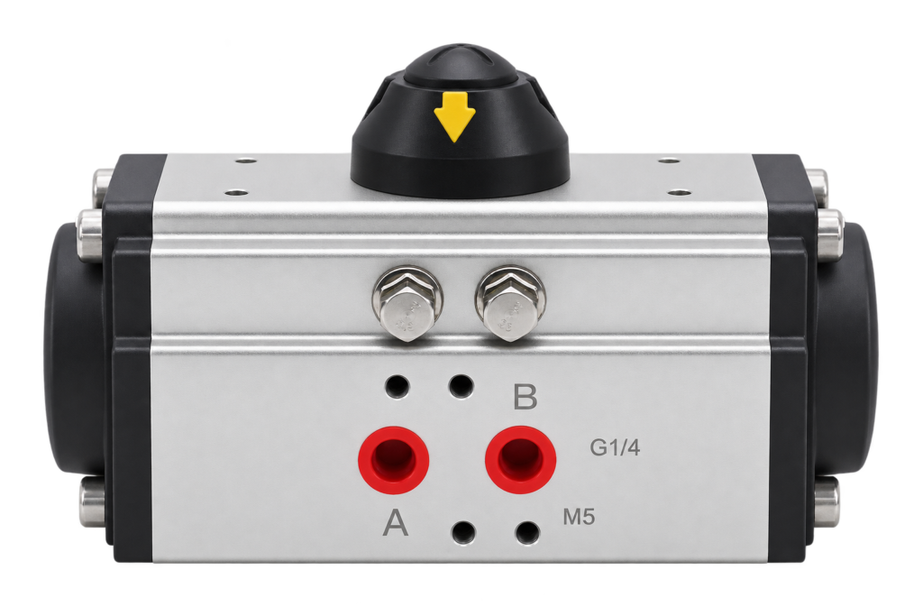 SHE rack and pinion pneumatic valve actuator